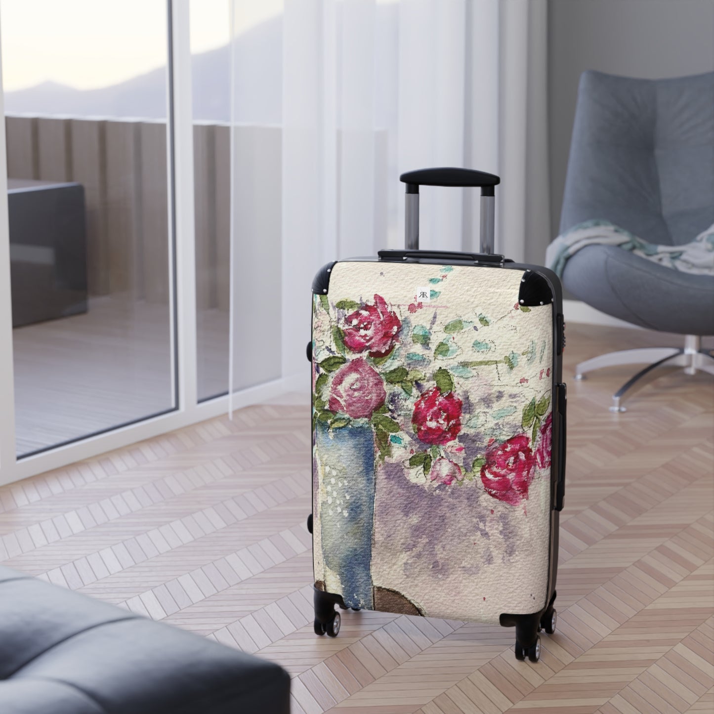 Roses in the Foyer Carry on Suitcase