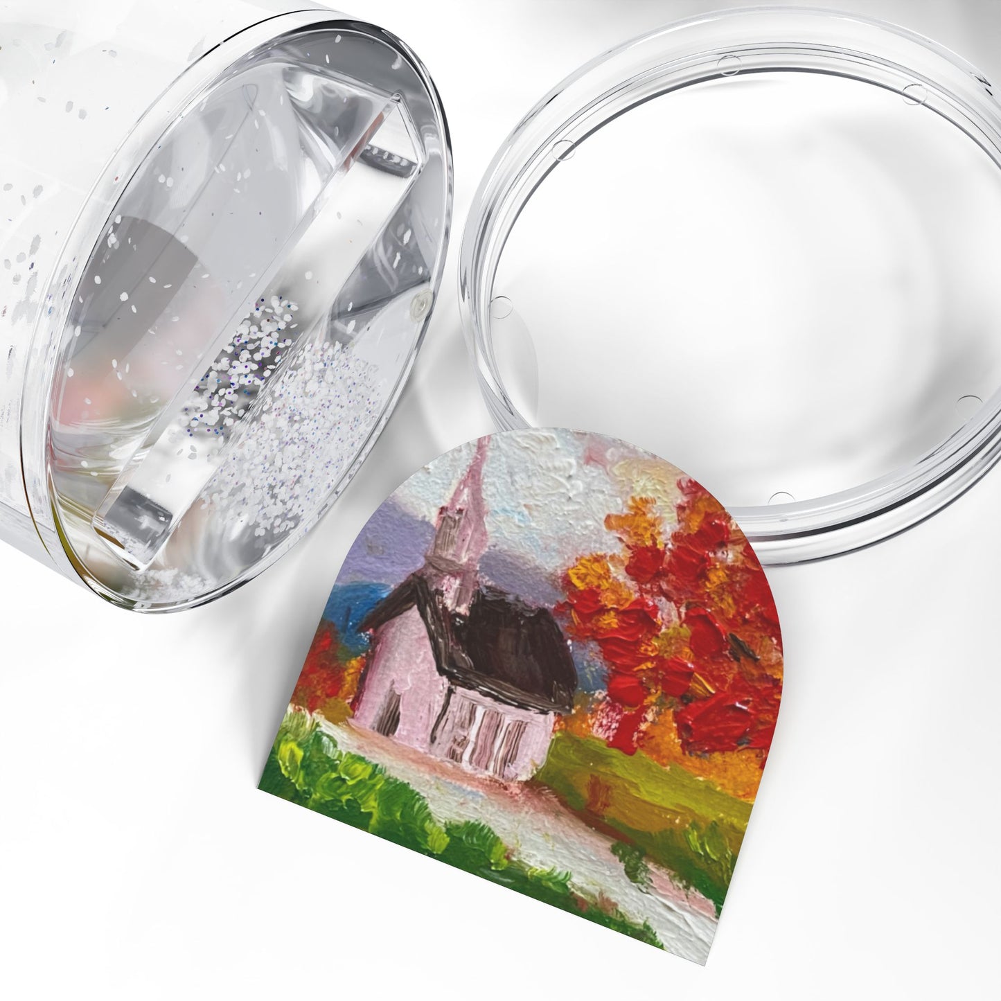 Snow Globe - Little Church in the Mountains-Rural Church