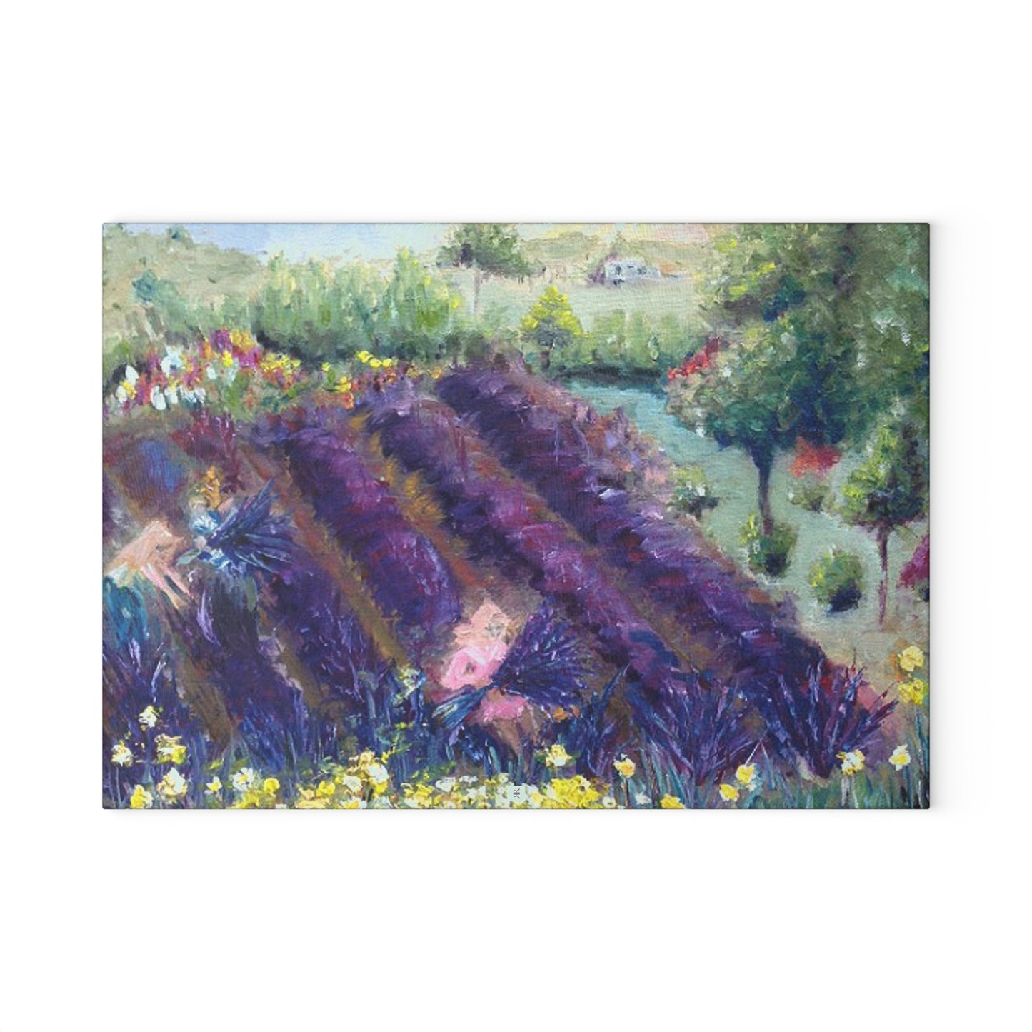 Provence Lavender Glass Cutting Board