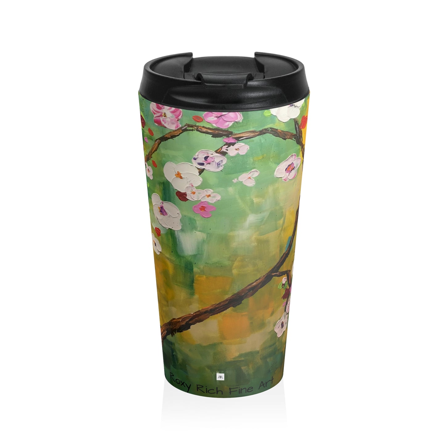 Abstract Cherry Blossoms Stainless Steel Travel Mug