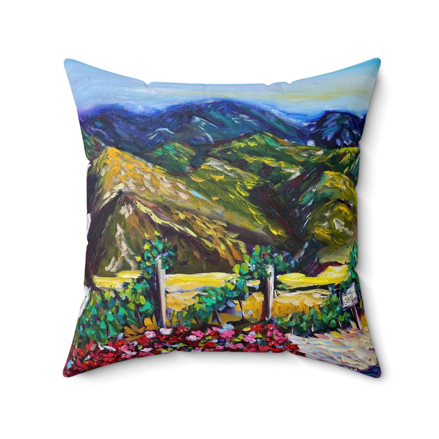 Fountain Vista at GBV Indoor Spun Polyester Square Pillow