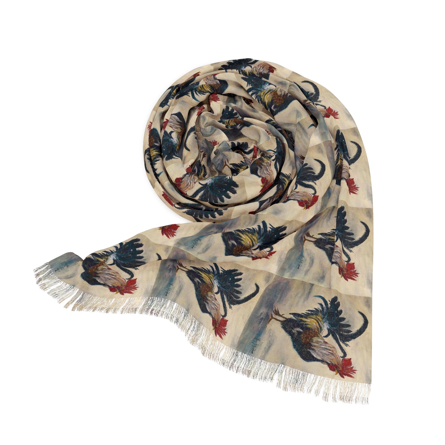 Colorful Scarf — Artistic Lightweight Neck Wrap- Boss Rooster