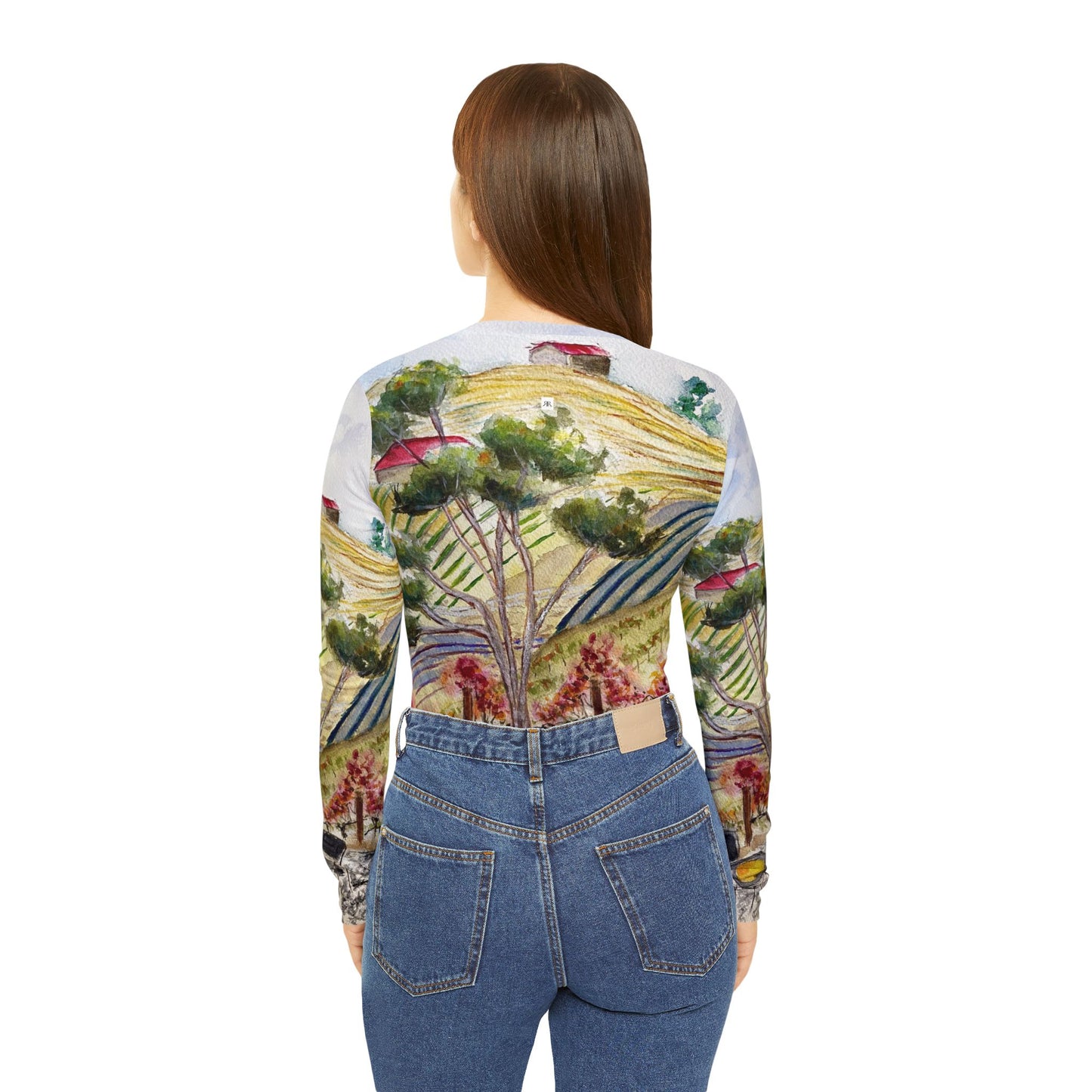 Long Sleeve Shirt-Patio View at GBV- V-neck Women's