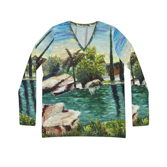 Long Sleeve Shirt- The Pond at GBV  - V-neck Women's