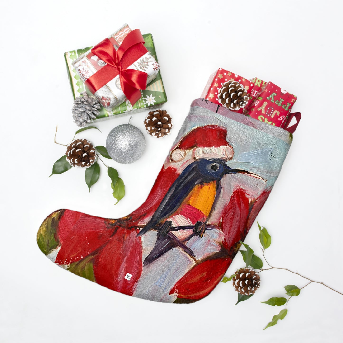 Holiday Hummingbird Christmas Stocking