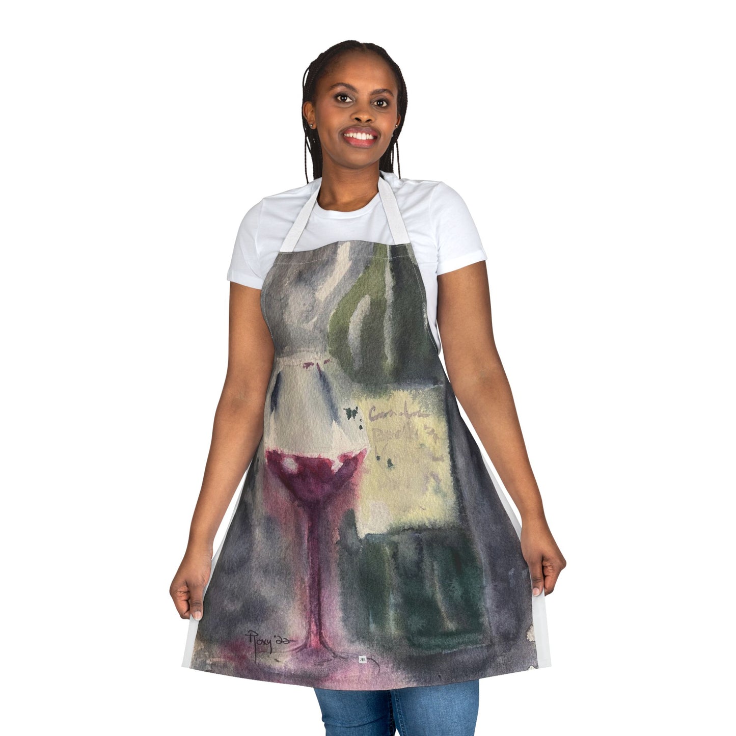 GBV Wine & Clique Glass Art Apron — "Choose Your Straps"