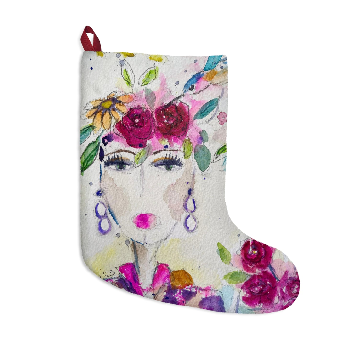 Haute Couture Hummingbird Christmas Stocking