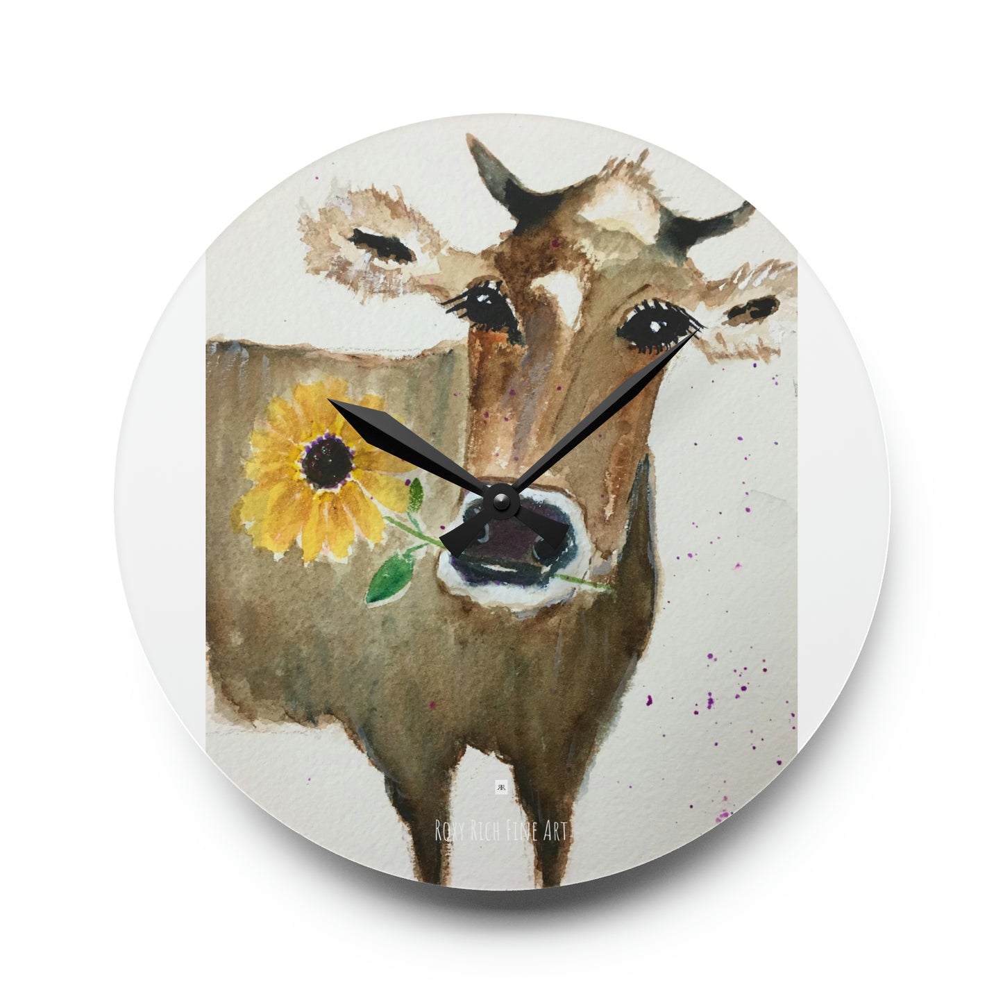 Bonnie Cow Acrylic Wall Clock