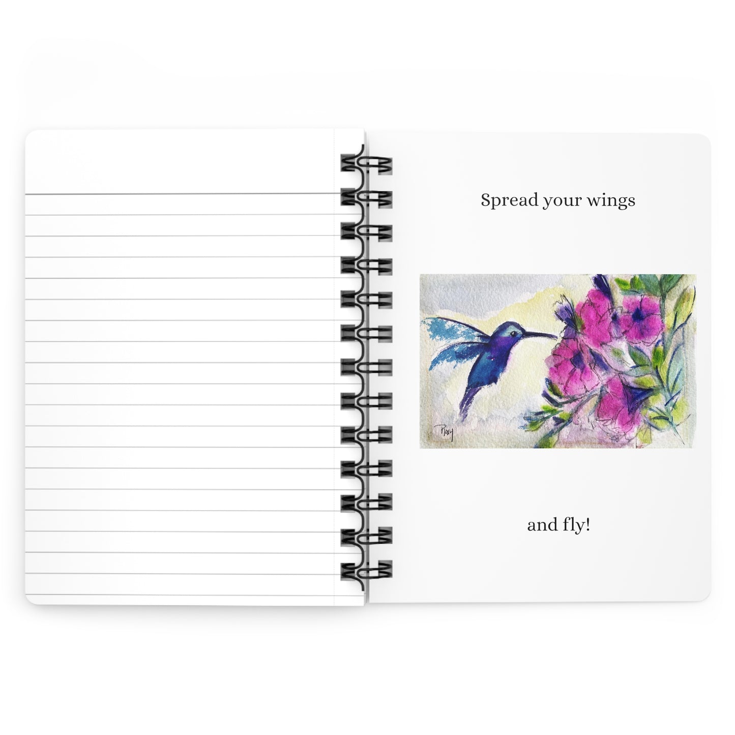 Congratulations Daughter- Hummingbirds-With Sentiments Spiral Bound Journal