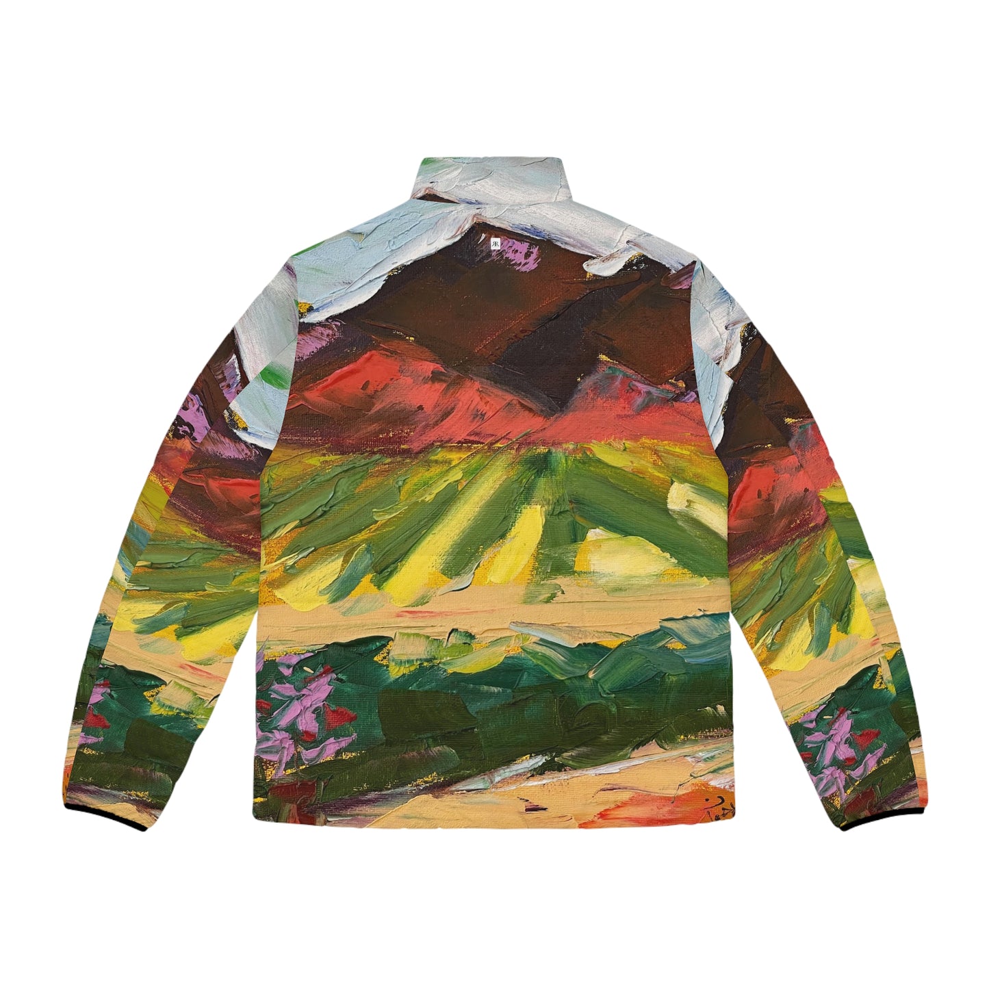 Men's Puffer Jacket - Roxy Rich Art, Unique Bright Colors-Mountain View at Chapin