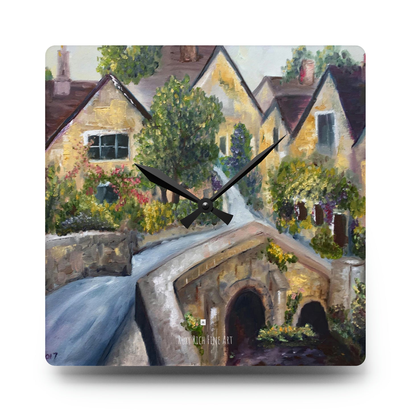 Horloge murale en acrylique Castle Combe