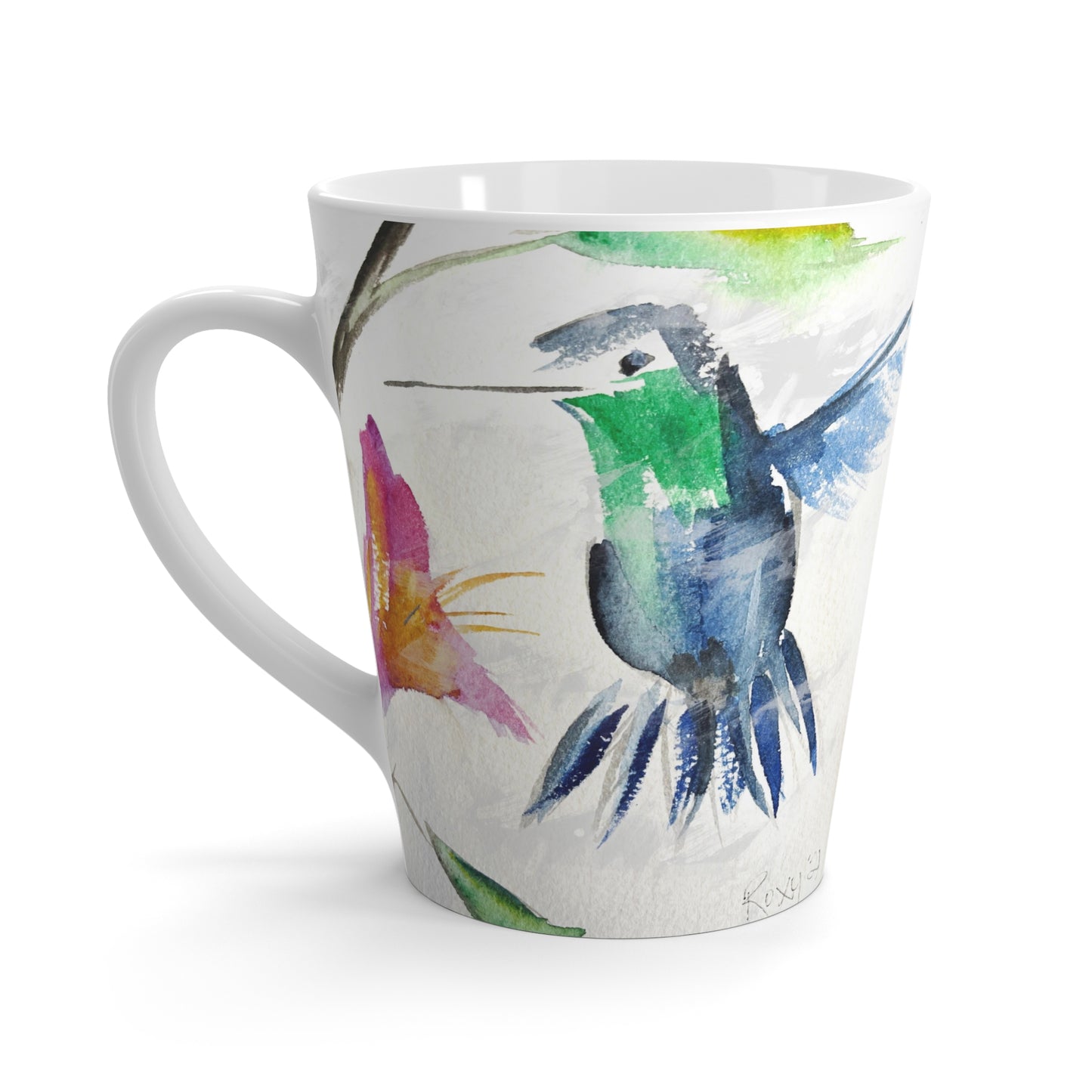 Mug - Floaty Blue Hummingbird-Made in and Ships from USA