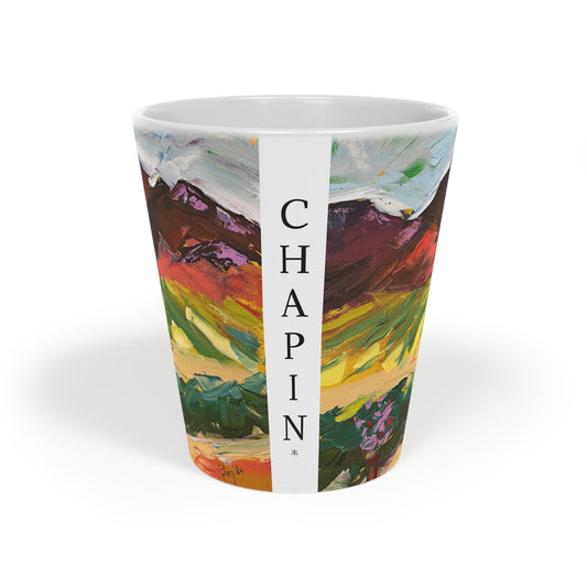 Mountain View with "Chapin" on Side Latte Mug, 12oz