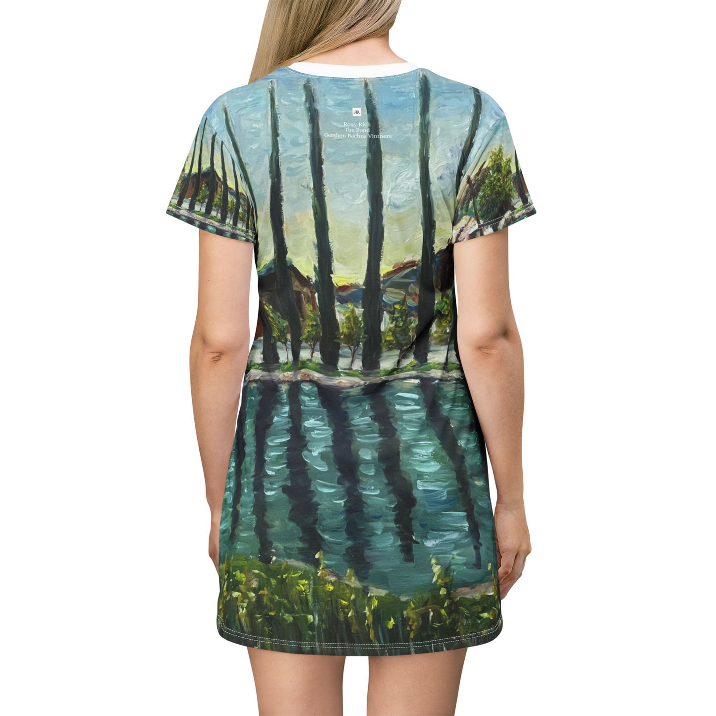 T-Shirt Dress (AOP)-The Pond at Gershon Bachus Vintners