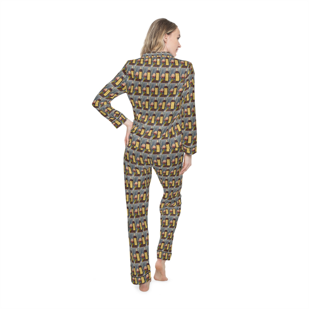 Satin Pajamas — Luxurious Silky Sleepwear Set- Vertunmus-GBV Wine and Clique Glass