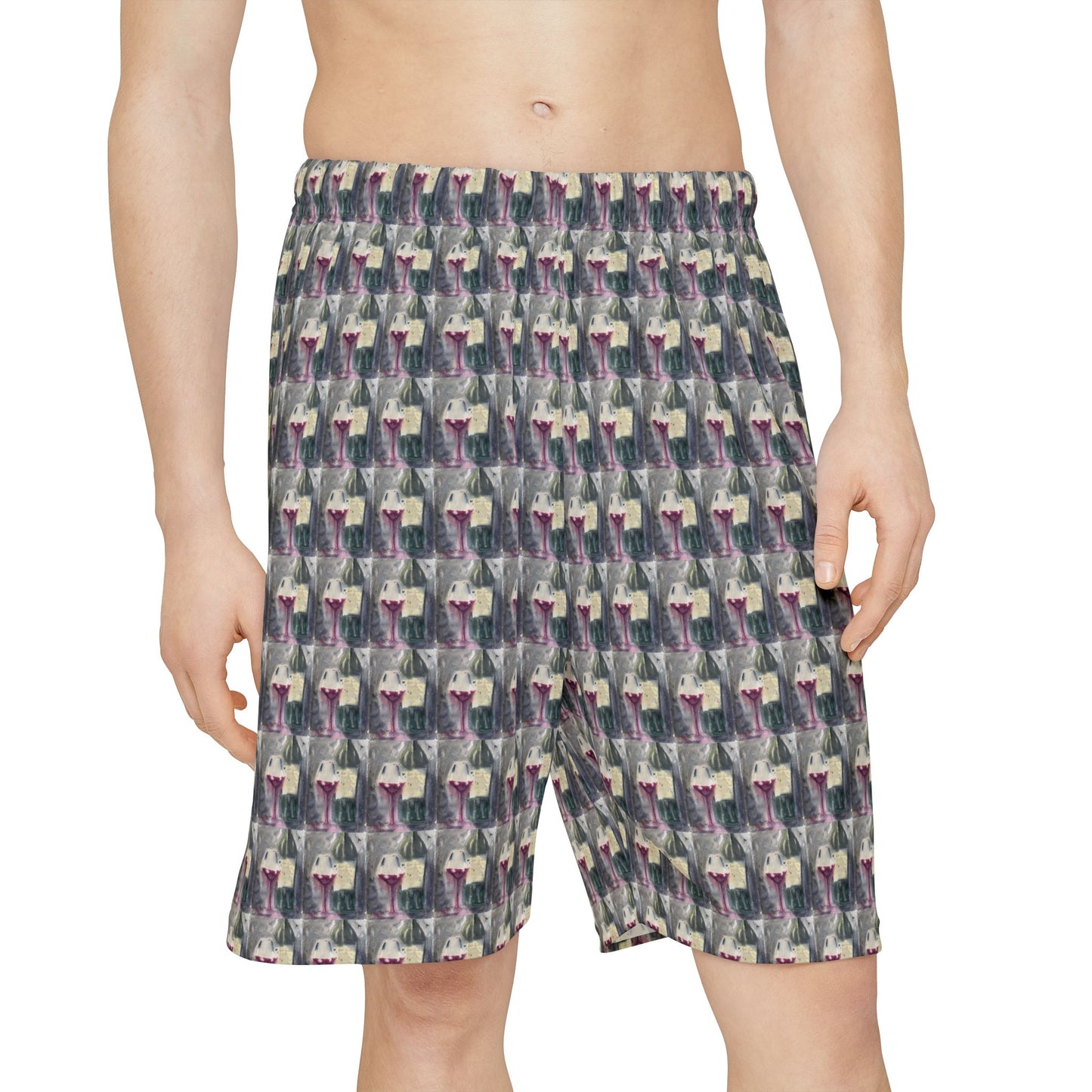 Men’s Sports Shorts - GBV Wine and Clique Glass