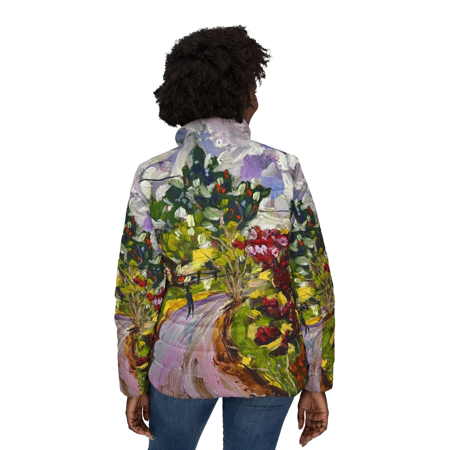 Women's Puffer Jacket - Roxy Rich Fine Art -Dreamy Walk in Churchill Cotswolds