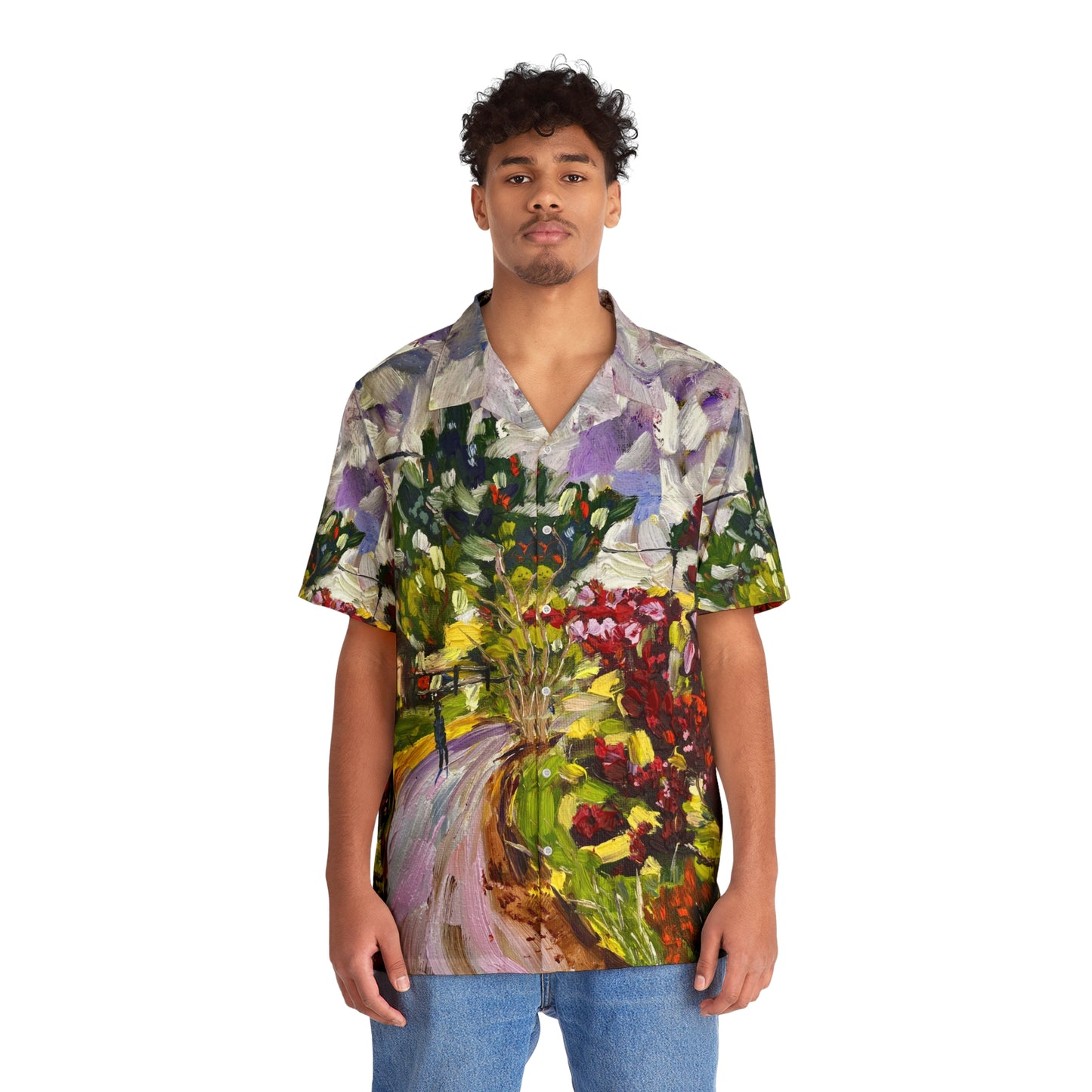 Men's Hawaiian Shirt- Dreamy Walk in Churchill-Cotswolds