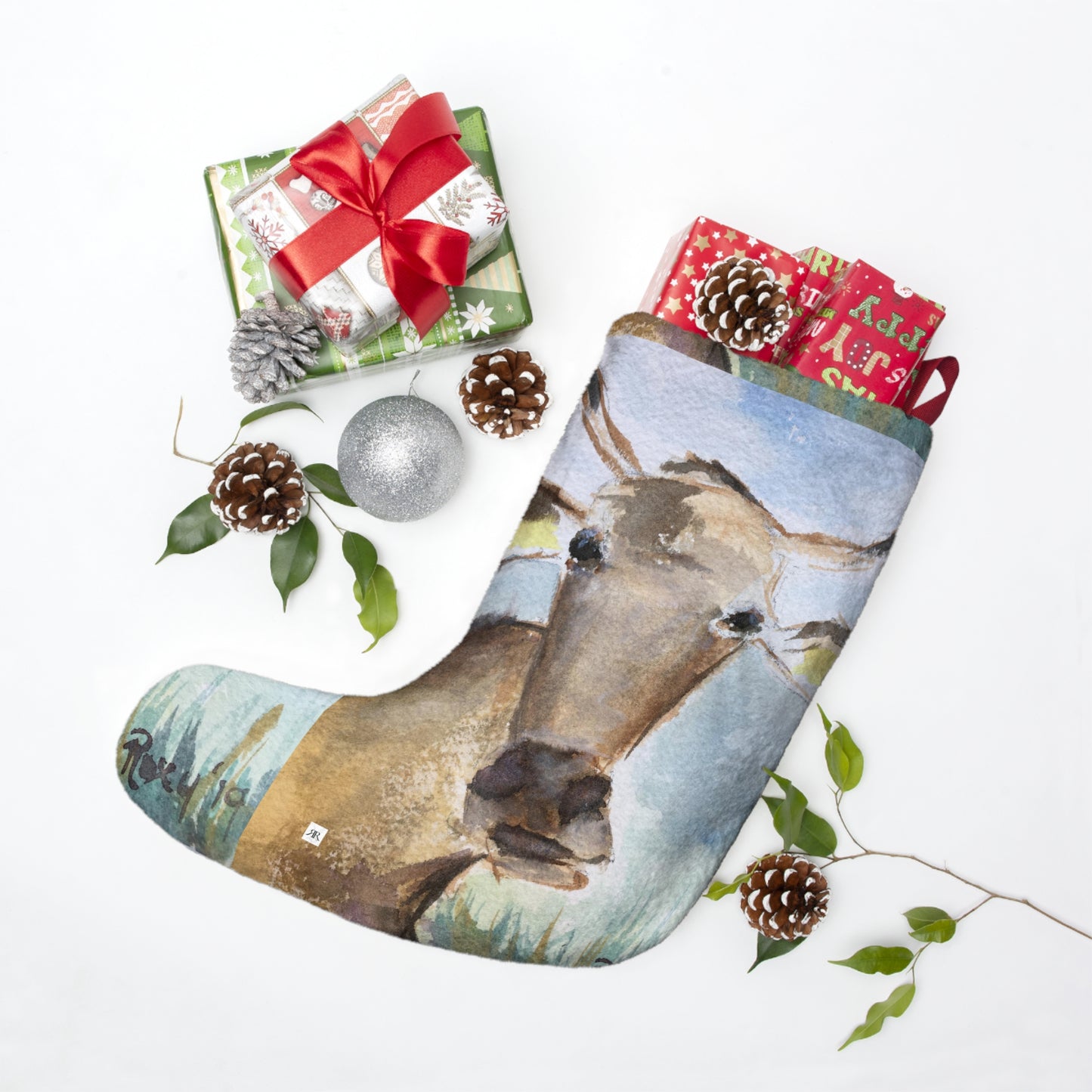 Sunshine Cow Christmas Stocking