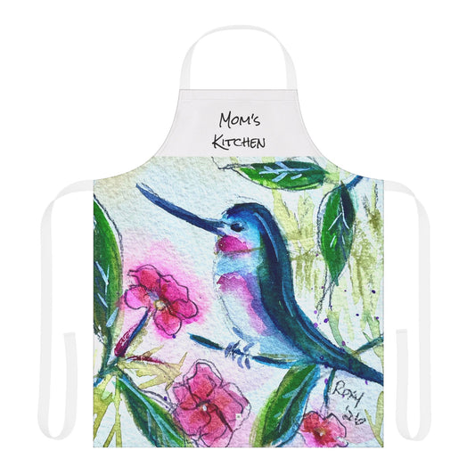 Annas Hummingbird Art Apron — "Choose Your Straps"