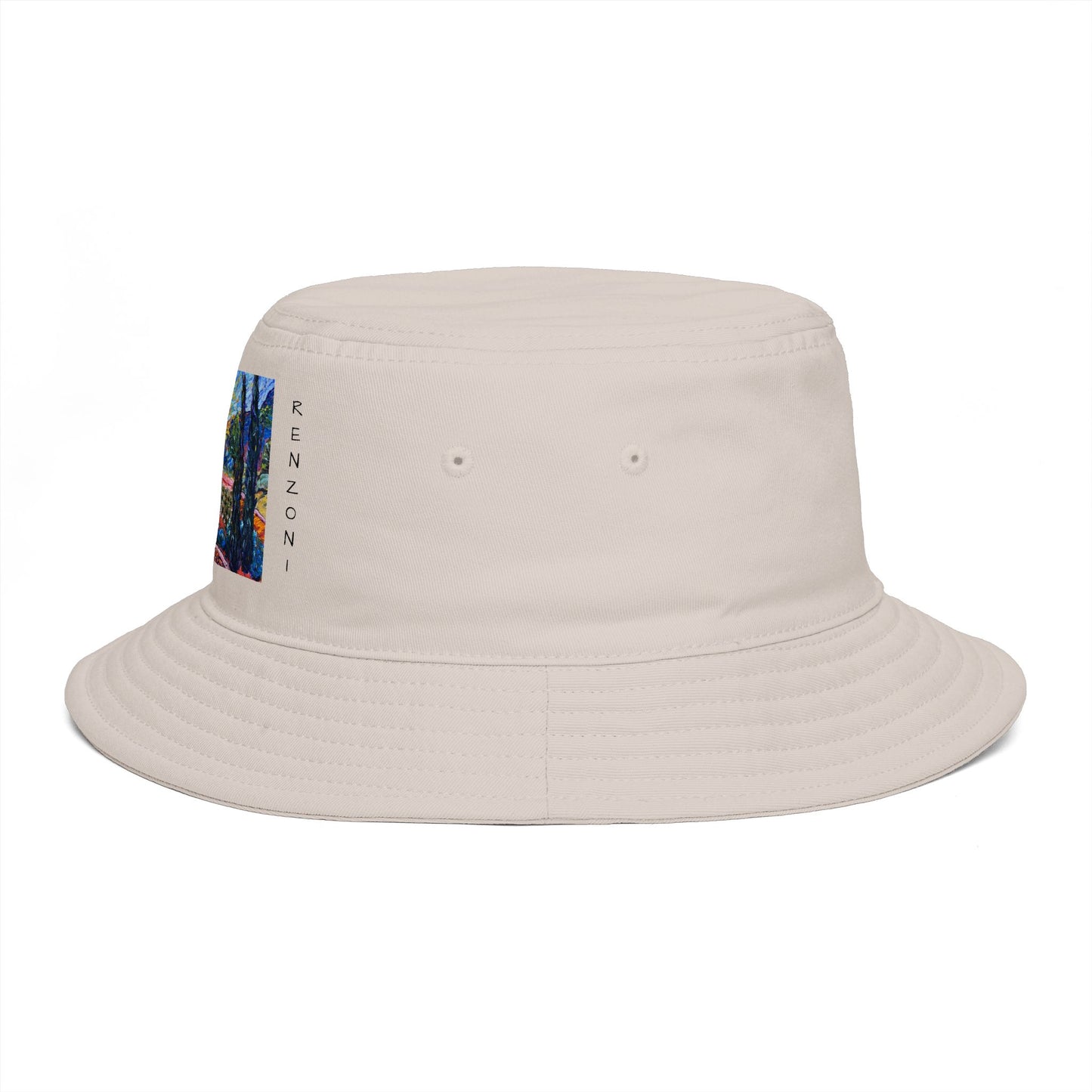 Roxy Rich Fine Art  Sunny Cypresses at Robert Renzoni - Bucket Hat — Stylish Durable Travel Hat