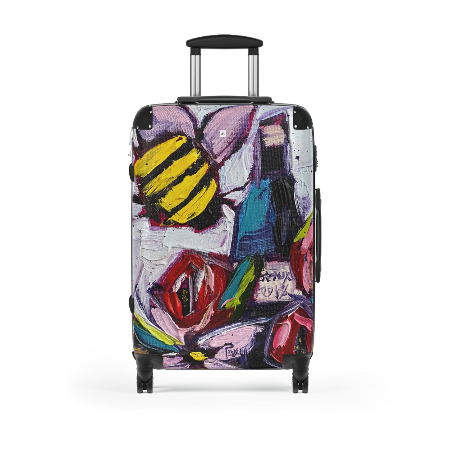 Bee Happy Bee Wine and Roses Carry on Suitcase (Choose from 3 sizes)