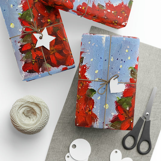 Poinsettia Tree (3 Sizes) Wrapping Papers