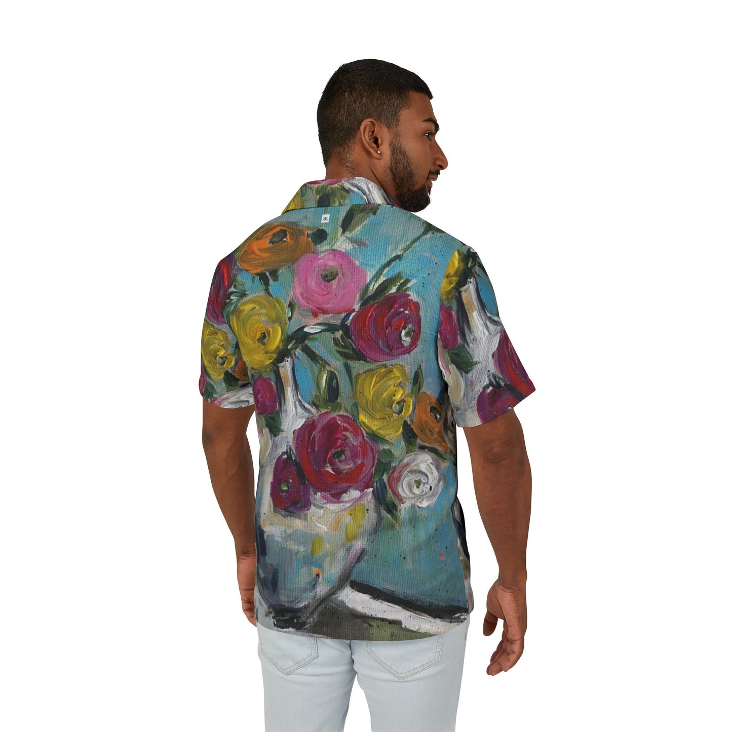 Men's Hawaiian Camp Shirt -Smiling Ranunculas