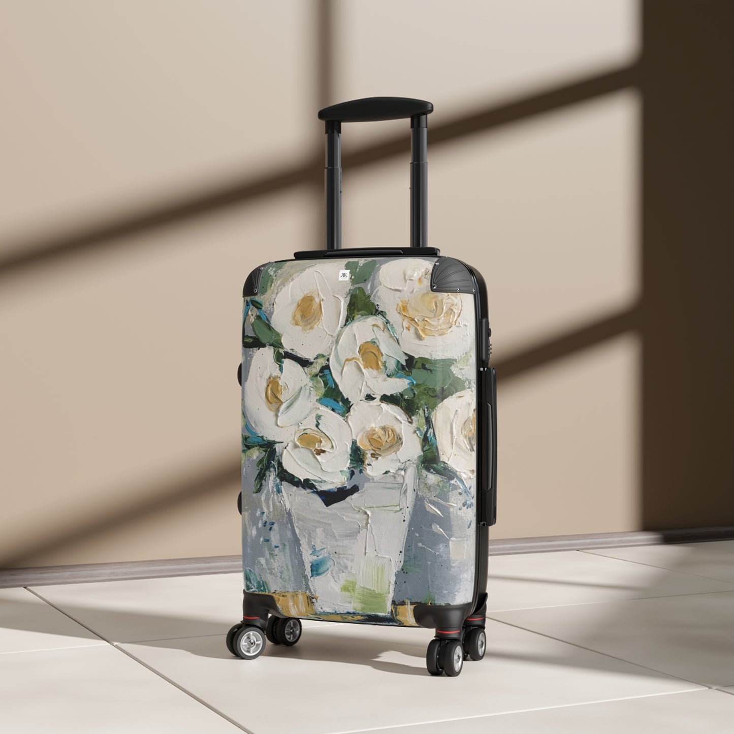 Shabby Roses White Carry on Suitcase