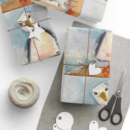 Inquisitive Seagull (3 Sizes) Wrapping Papers