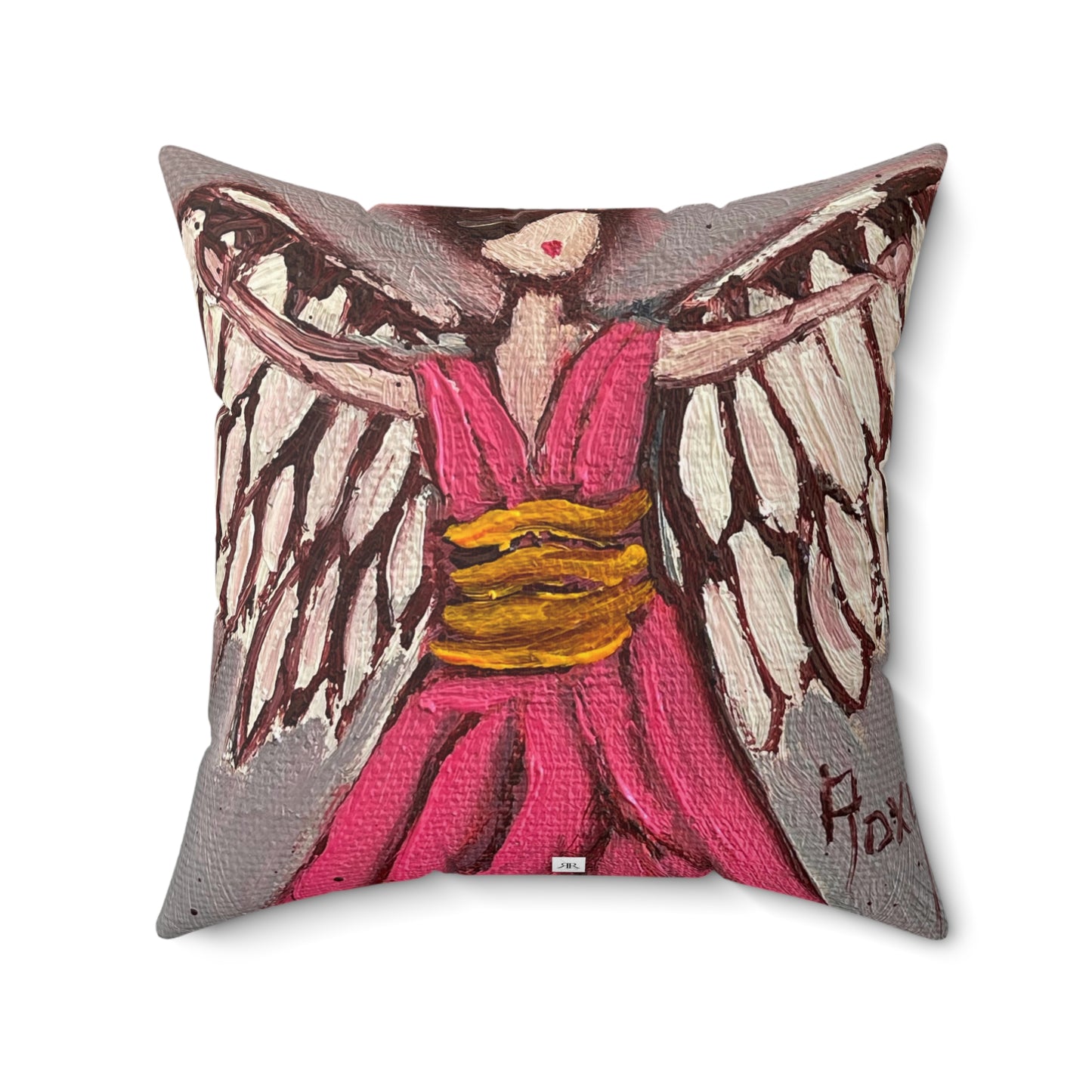 Pink Angel Indoor Spun Polyester Square Pillow