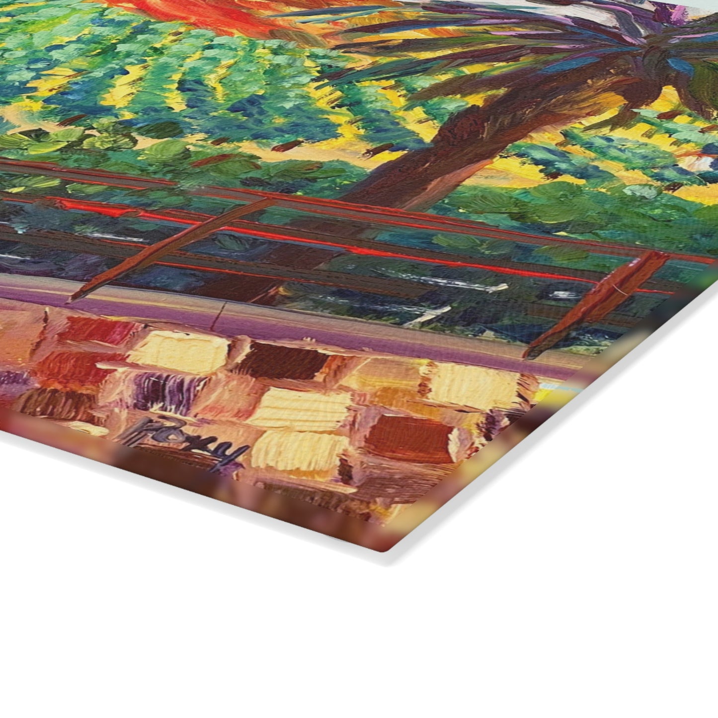 Vineyard View Chapin Winery Glass Cutting Board