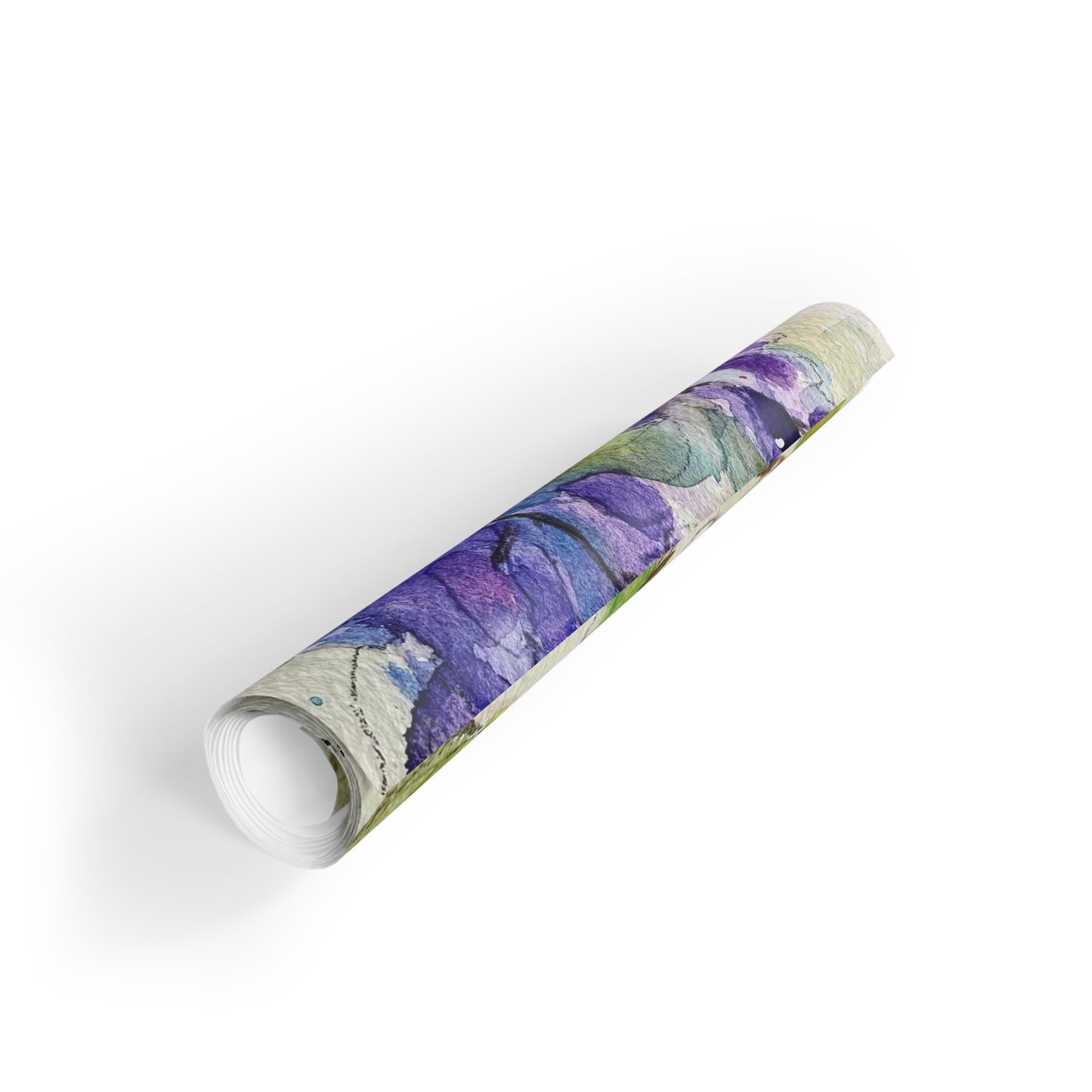 Roxy riche en vrac aquarelle florale violet glycine peinture imprimé rouleaux de papier d'emballage cadeau, 1 pc emballage cadeau de mariage maman ami