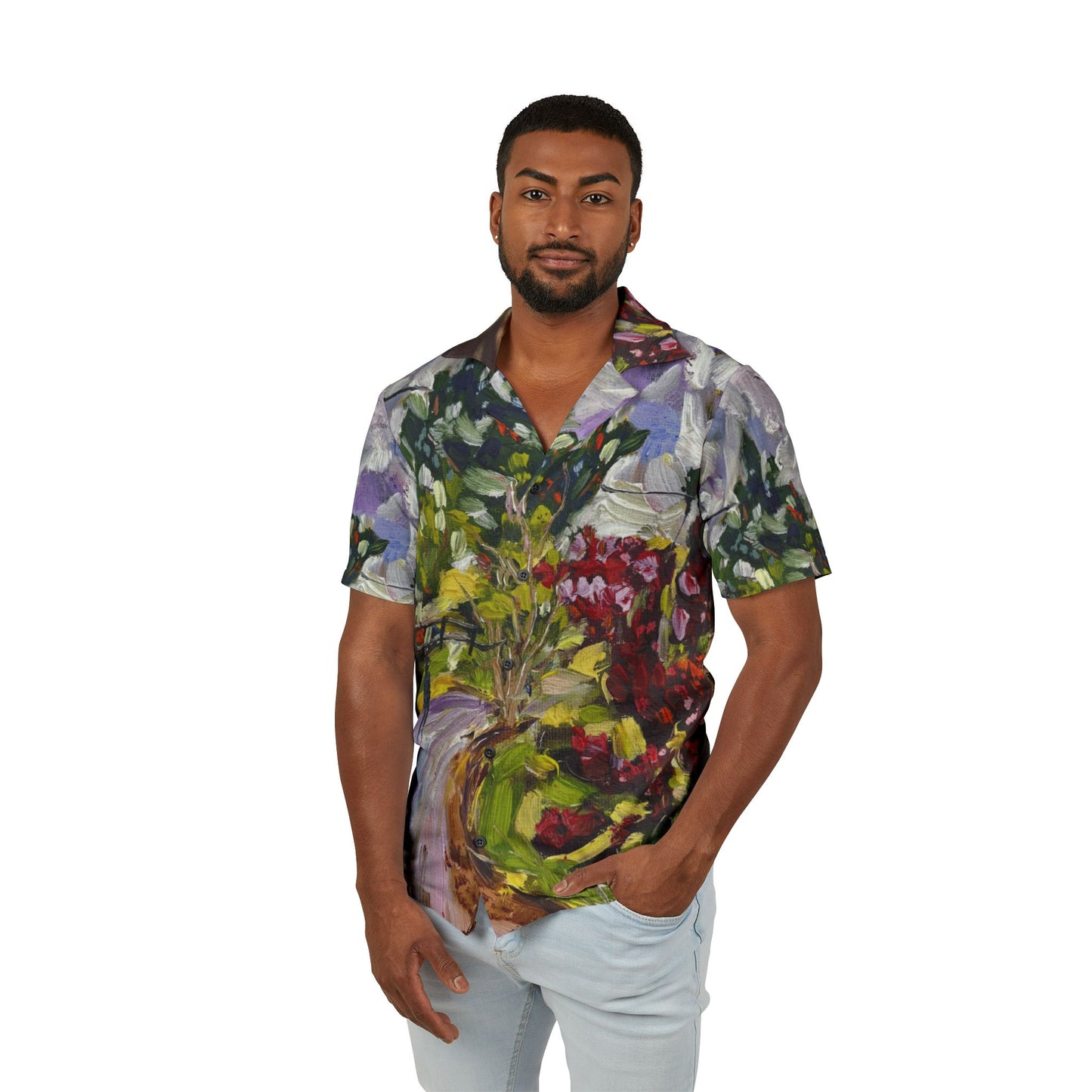 European Fit Hawaiian Camp Shirt - Dreamy Walk in Churchill-Cotswolds