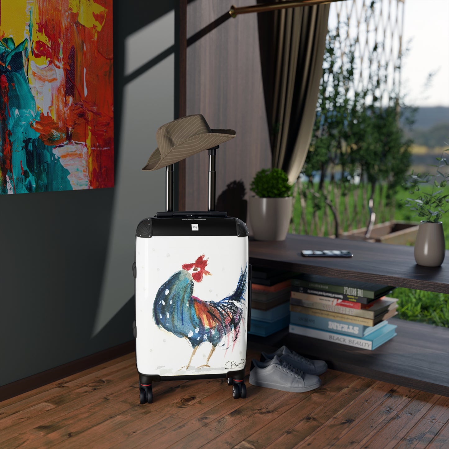 Blue Rooster Carry on Suitcase