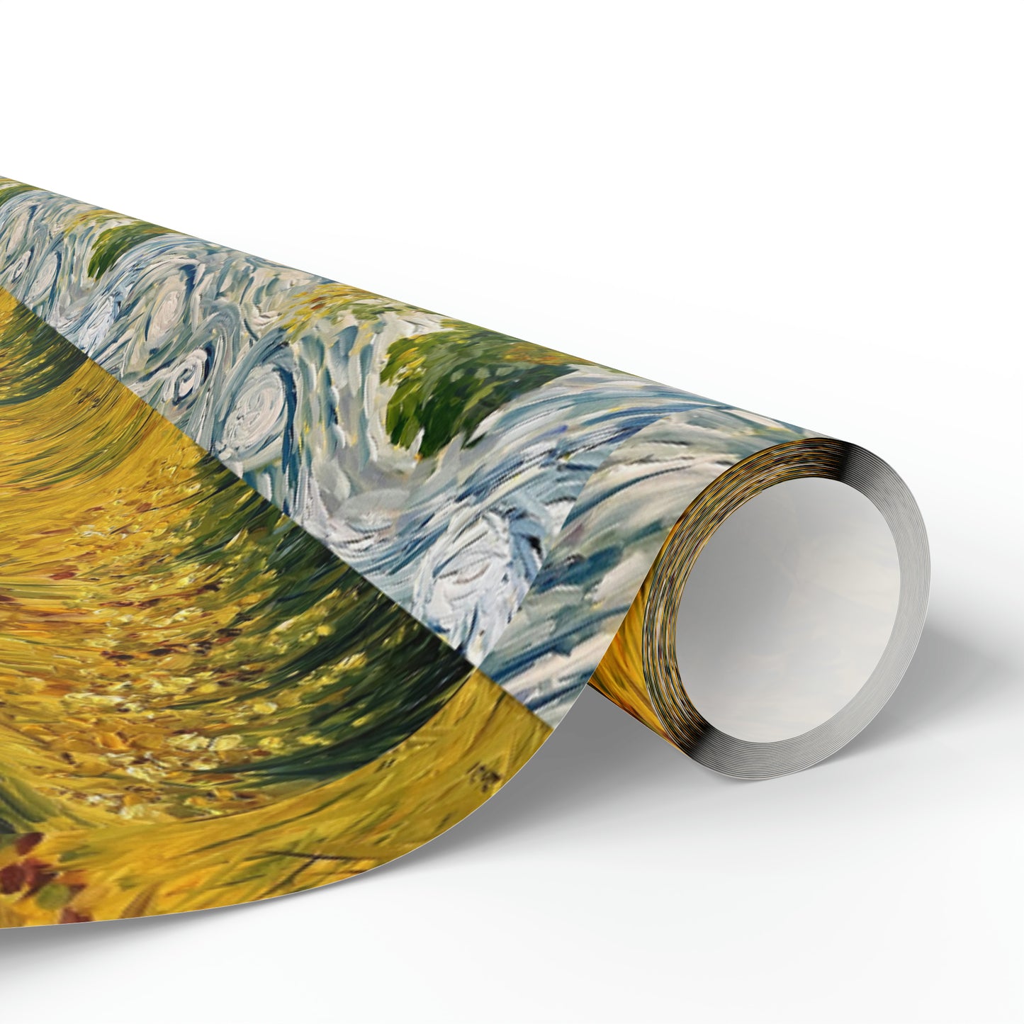 Sunny Day Impressionist Yellow Costswold Landscape (3 Sizes) Wrapping Papers