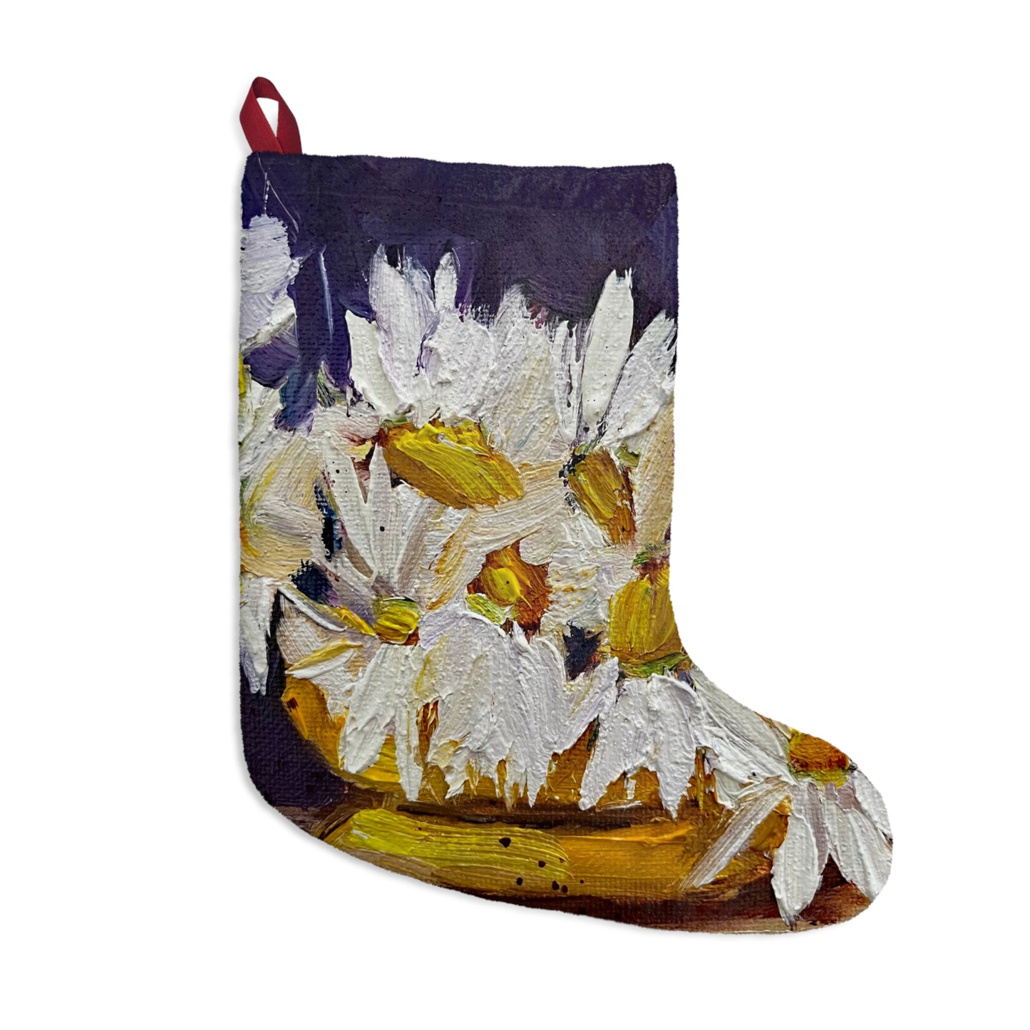 Christmas Stocking-Vase of Dasies