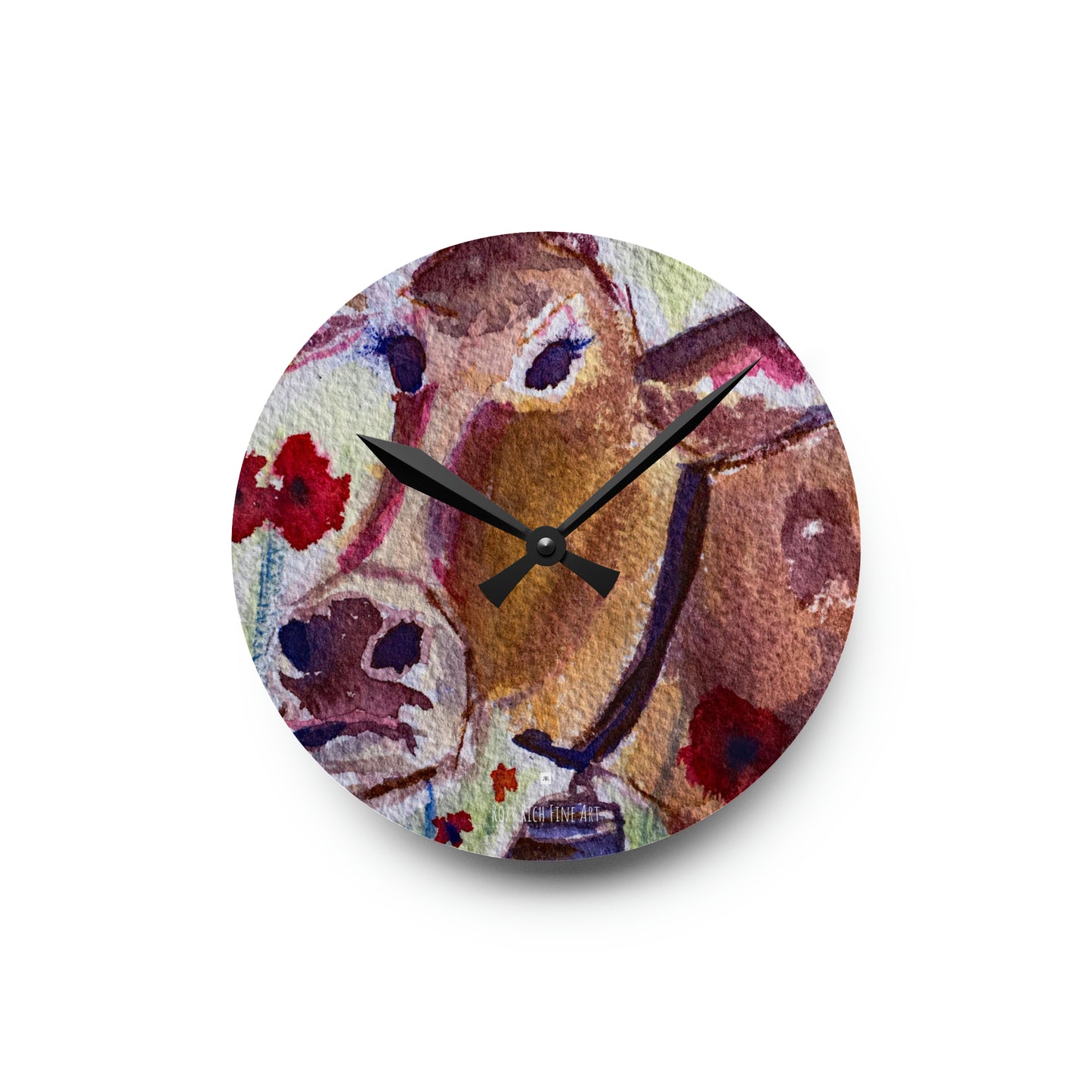 Belle Cow Acrylic Wall Clock