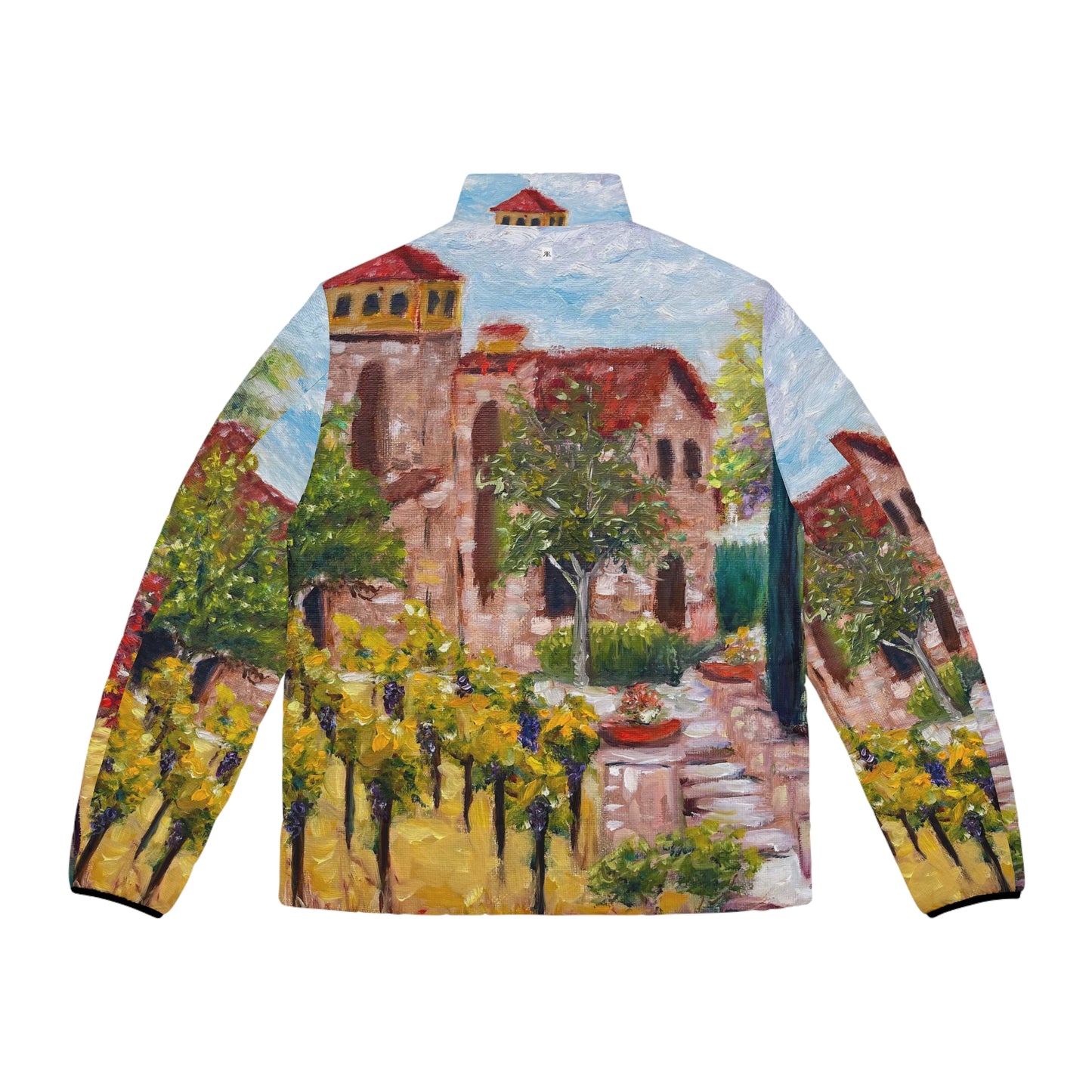 Men's Puffer Jacket - Roxy Rich Art, Unique Bright Colors-Lorimar in Autumn