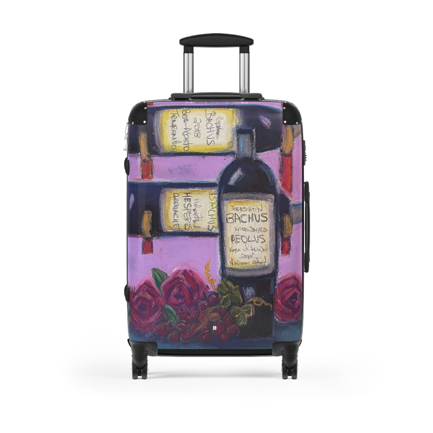 Suitcase Set Lightweight Carry On Gershon Bachus Vintners Temecula Winery Souvenir Roxy Rich Artwork