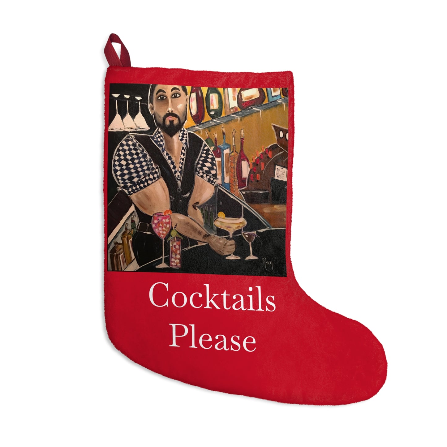 Here Doll "Cocktails Please" Christmas Stocking