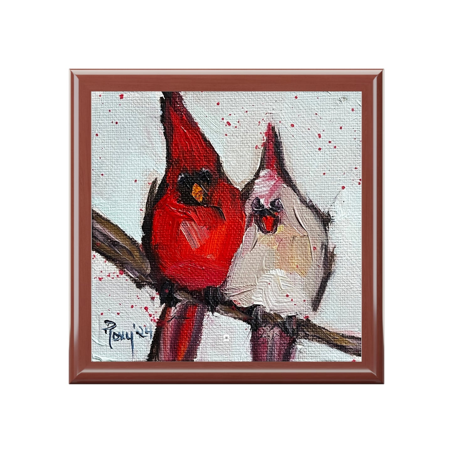 Jewelry Box-Strolling-Cute Couple Cardinals