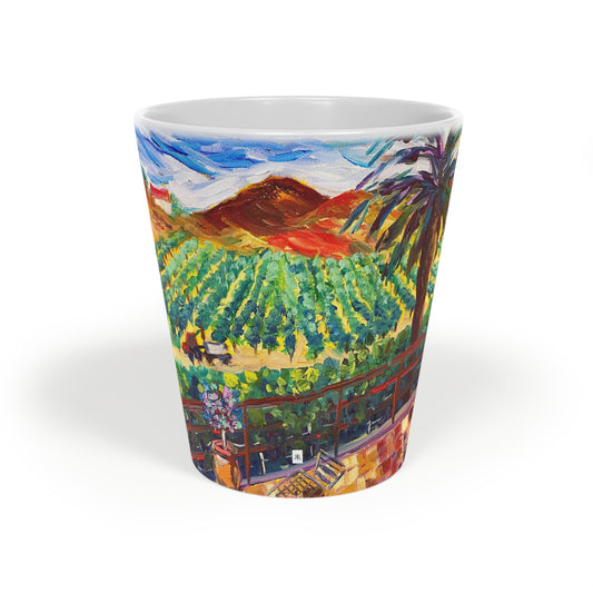 Vineyard View with "Chapin" on Side Latte Mug, 12oz