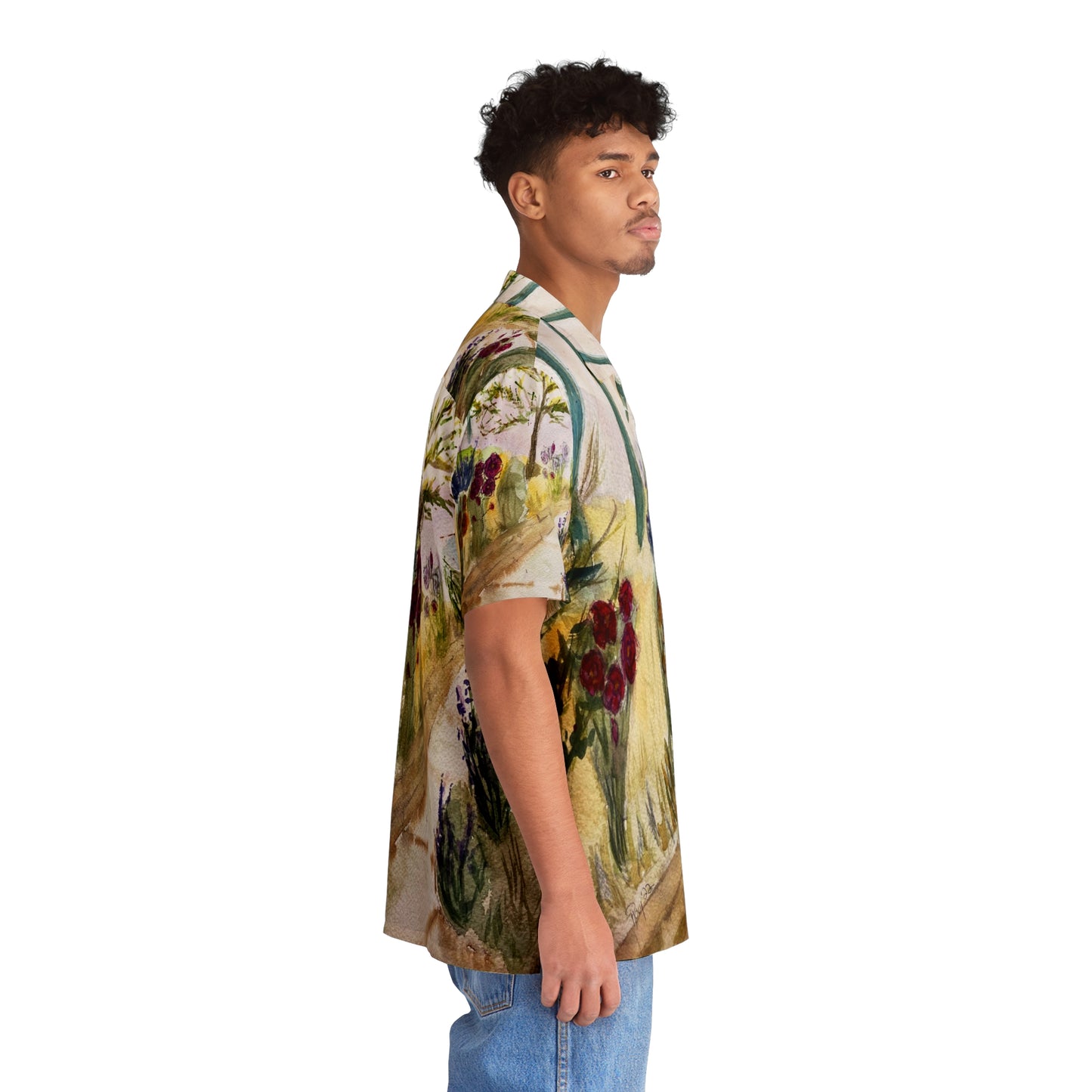 Christina's Garden at Gershon Bachus Vintners GBV Camisa hawaiana para hombre