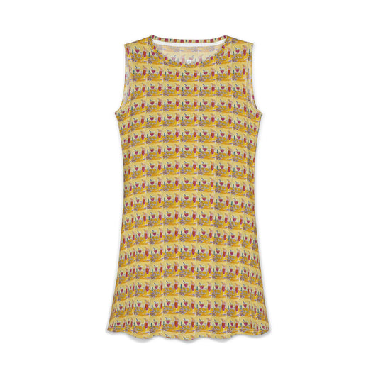 Women's Casual Dress — Light & Comfortable -Prosecco & Lavender