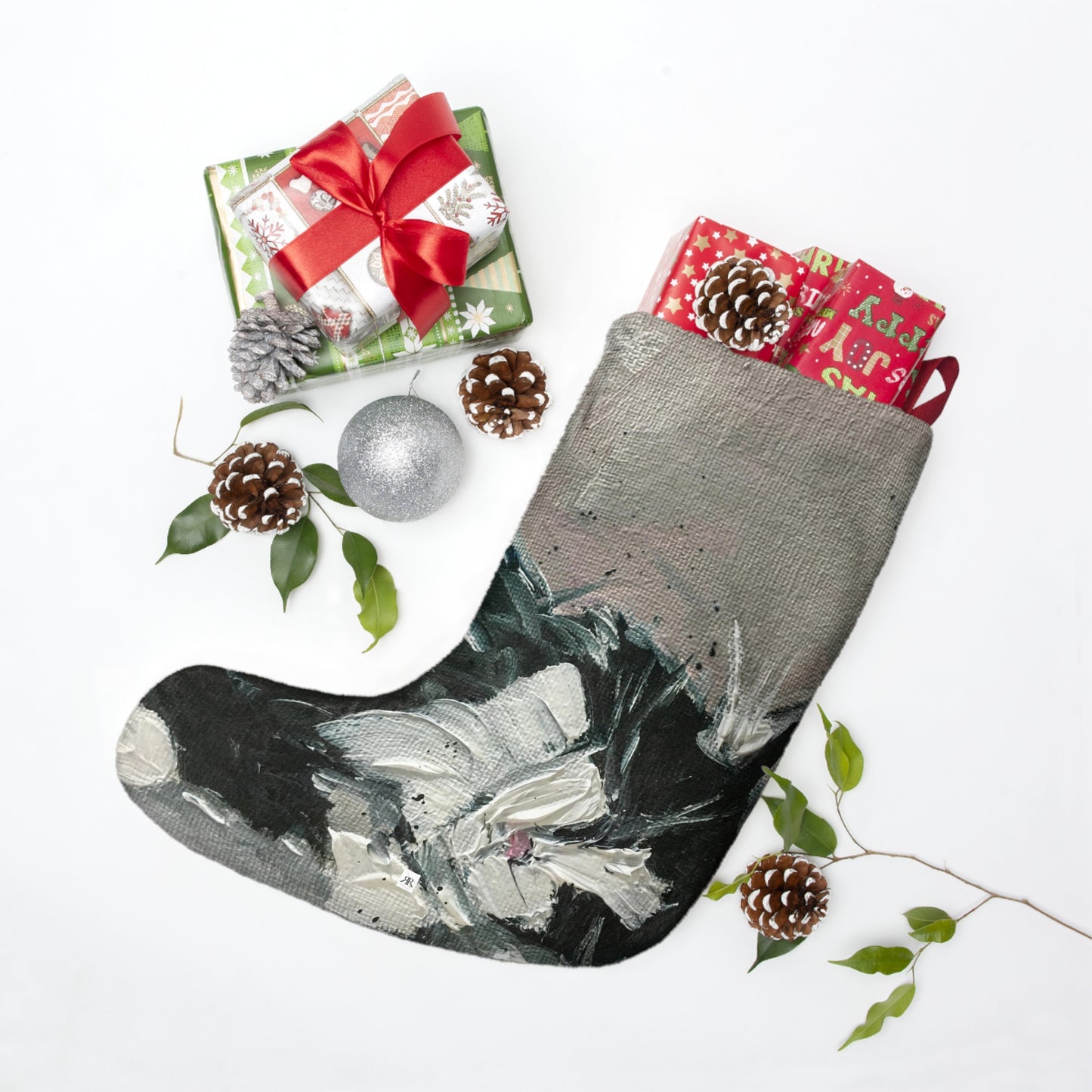 Sleepy Kitty Christmas Stocking