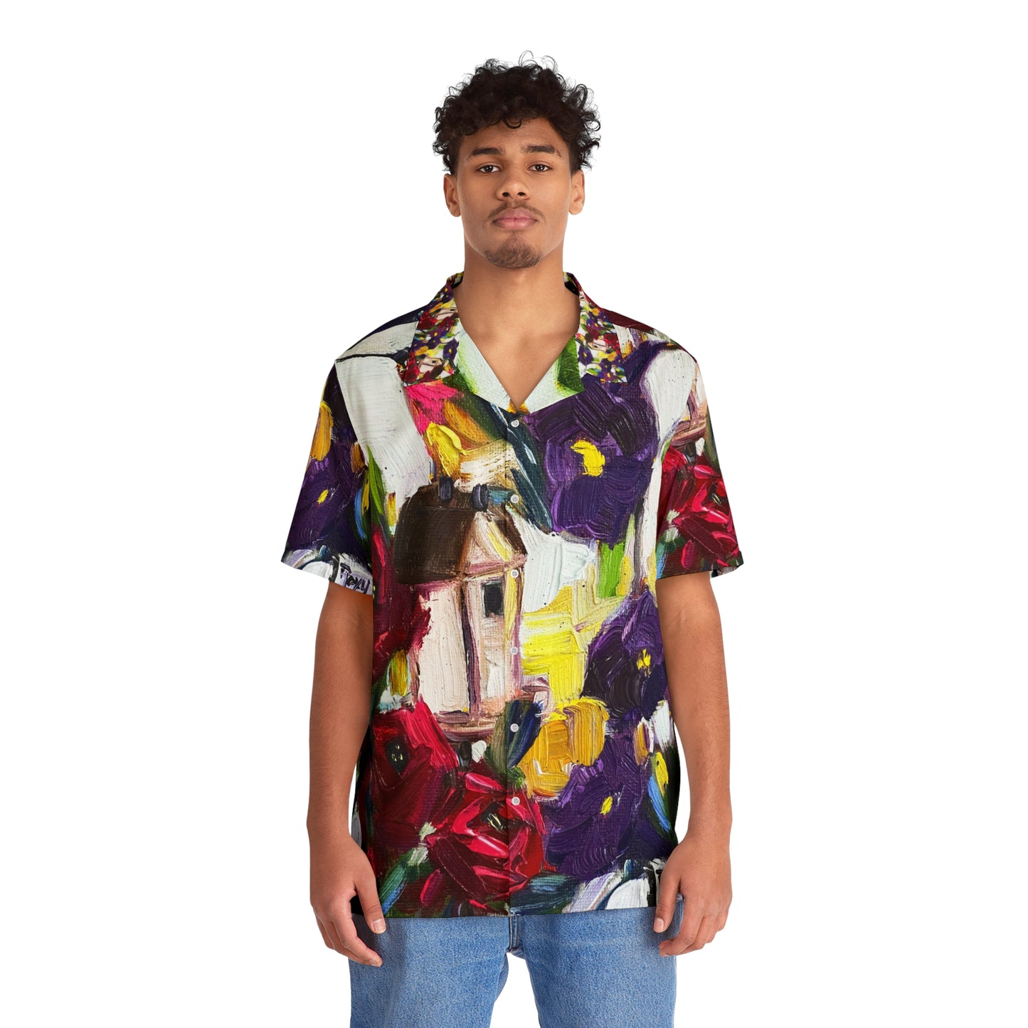 Hummingbird by the Window Men's Hawaiian Shirt