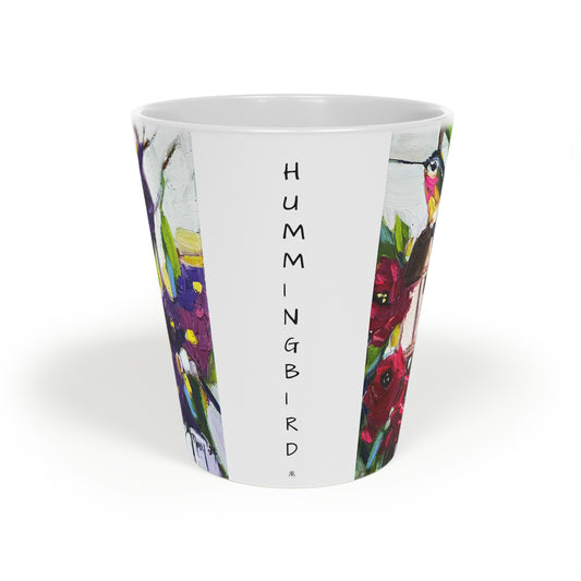 Hummingbird at the Window Latte Mug, 12oz