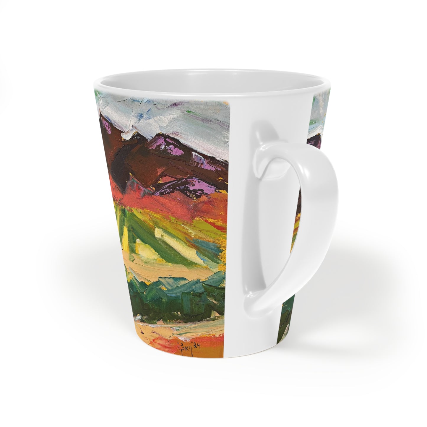 Mountain View with "Chapin" on Side Latte Mug, 12oz