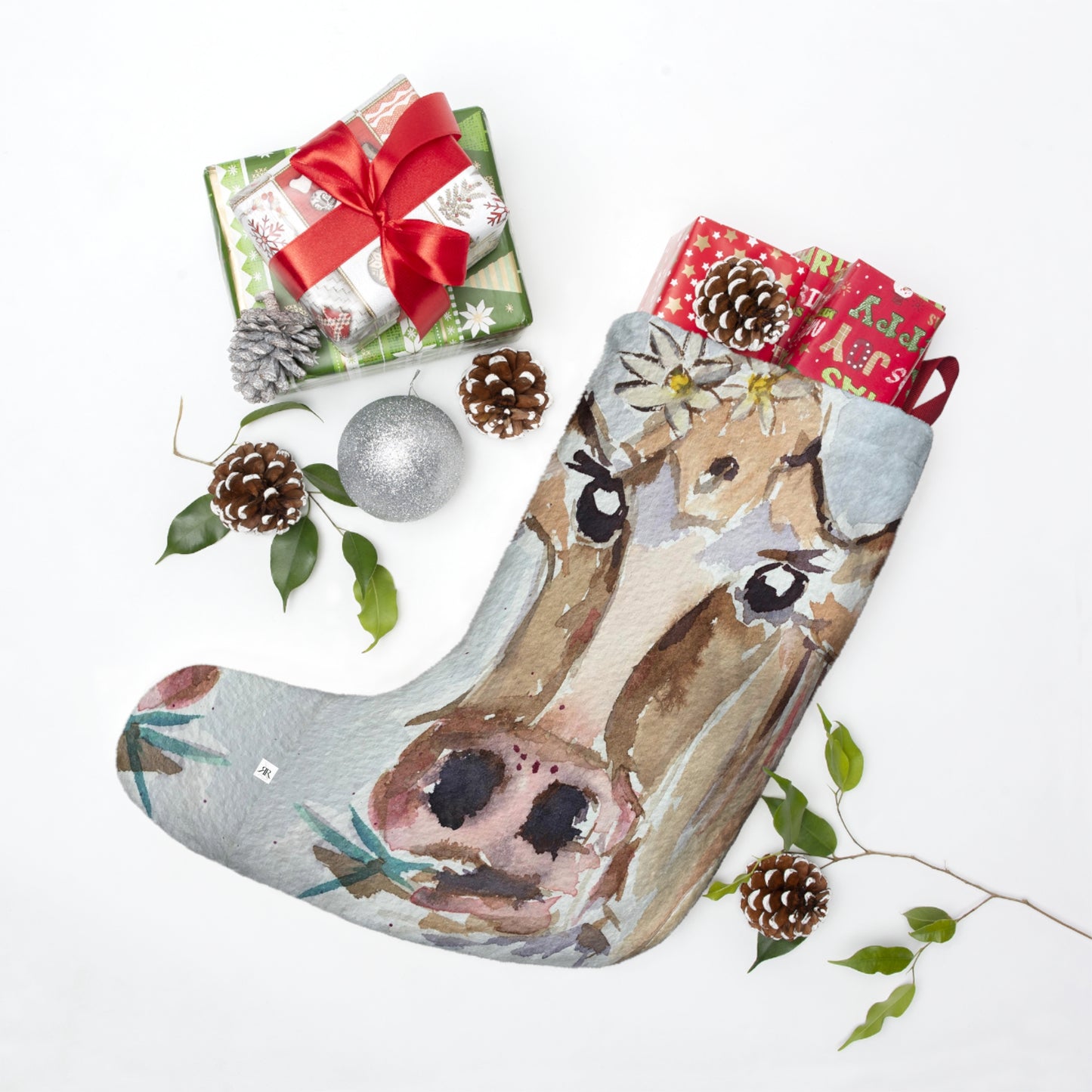 Daisy Mae Cow Christmas Stocking